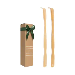 Bamboo Back Scratcher, 16.5”, 2 Pack, Wooden Back Scratcher Long Handle for Men and Women Bamboo Back Scratcher, 16.5”, 2 Pack, Wooden Back Scratcher Long Handle for Men and Women
