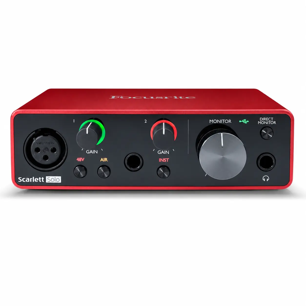 Focusrite Scarlett Solo 3rd Gen USB Audio Interface for Guitar, Vocals, Podcasting and Home Studio Recording, 24-bit/192kHz