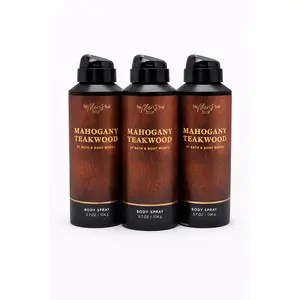 MAHOGANY TEAKWOOD Bath & Body Works Body Spray 3-Pack – 3.7 oz Each