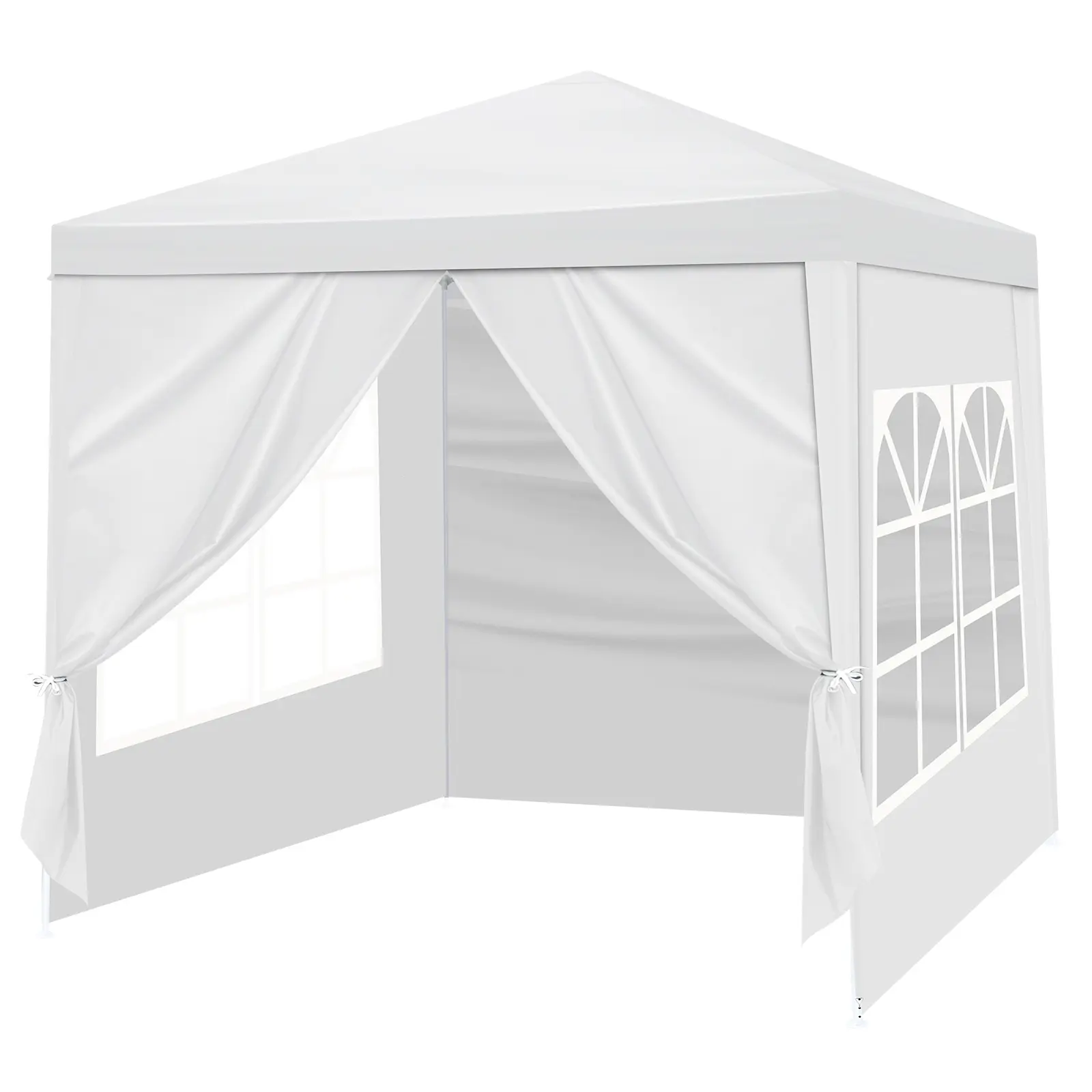 6.5x6.5FT 4-Sided Party Tent, Portable Waterproof Canopy Shelter with Metal Frame & Spiral Connection, Outdoor Pop-Up Tent for Craft Shows, Backyard BBQs