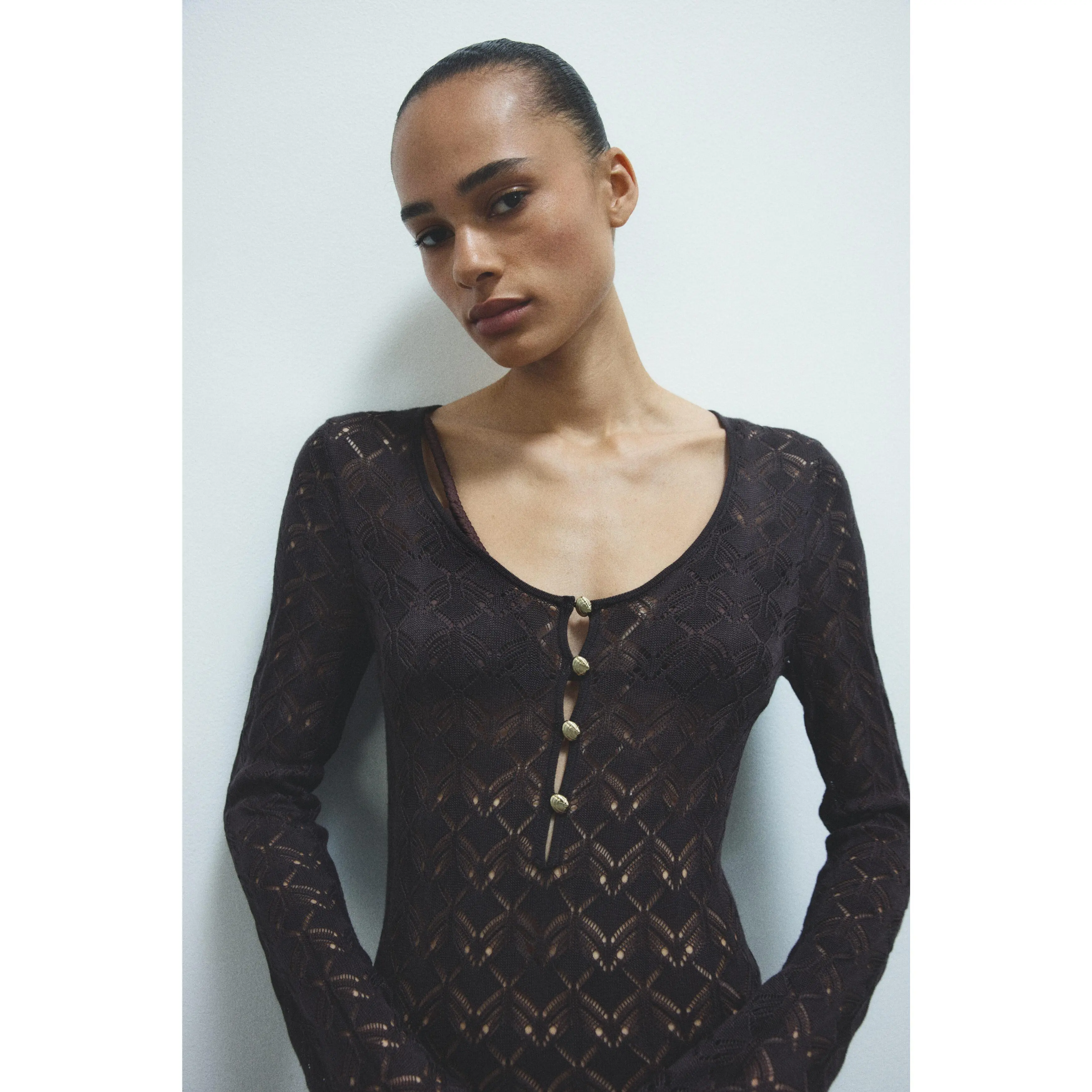 H&M Crochet-look button-top dress