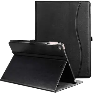 for iPad 6th/5th Generation 9.7 Inch 2018/2017 iPad Air 2 & 1 Case,  PU Leather Business Folding Cover with Auto Wake/Sleep, Multiple Viewing Angles for iPad Air 2nd/1st Gen, Black