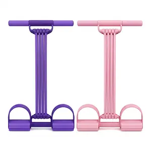 3-in-1 Multifunctional Pedal Workout Band – 8-Tube Tension Rope, Adjustable Workout Training Equipment for Home Full-Body Muscle & Abdominal Fitness