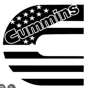 American Flag Cummins C Decal - Patriotic Design for Vehicles and Gear