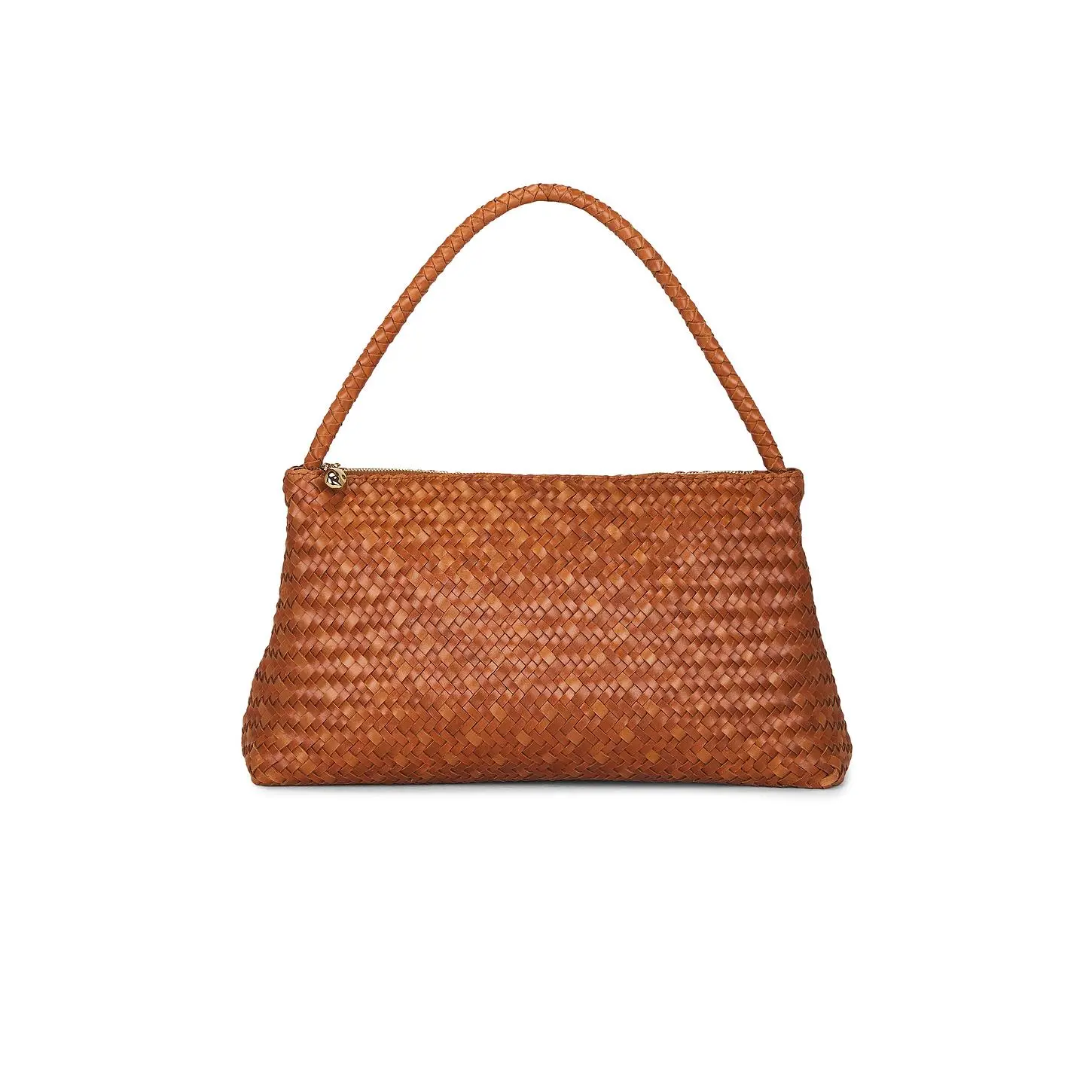 Madewell Large Handwoven Zip Shoulder Bag in Burnt Sienna
