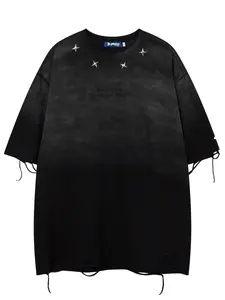 Men's Letter Embroidery Tee, Loose Casual Fashion Short Sleeve T-shirt for Summer, Men's Top for Daily Wear