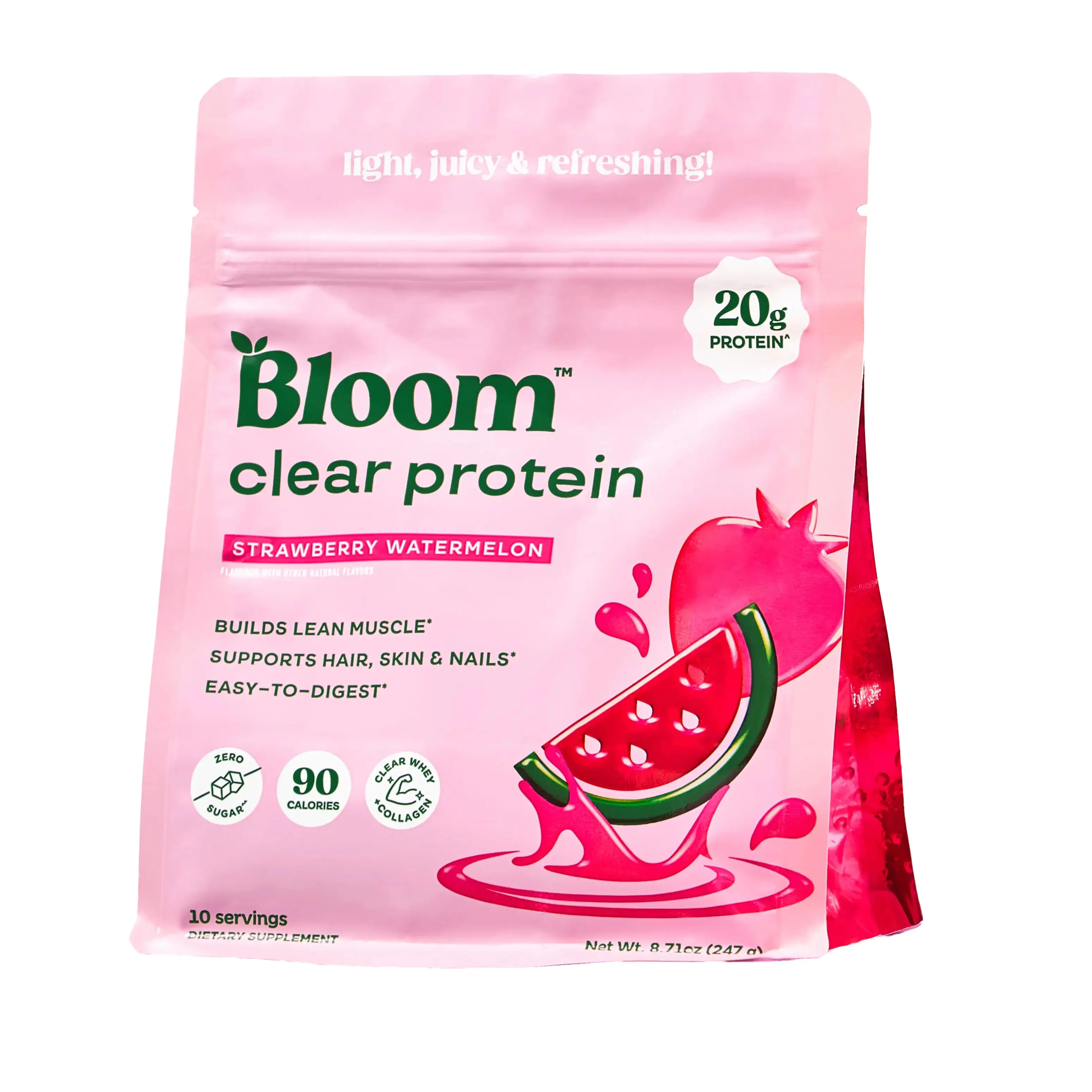 Nutrition Clear Protein - Clear Whey + Collagen Protein Blend | 20g Protein, 90 Calories, 0g Sugar, Light & Refreshing Fruity Drink | Protein for Women *contains dairy Healthcare Dietary Supplement