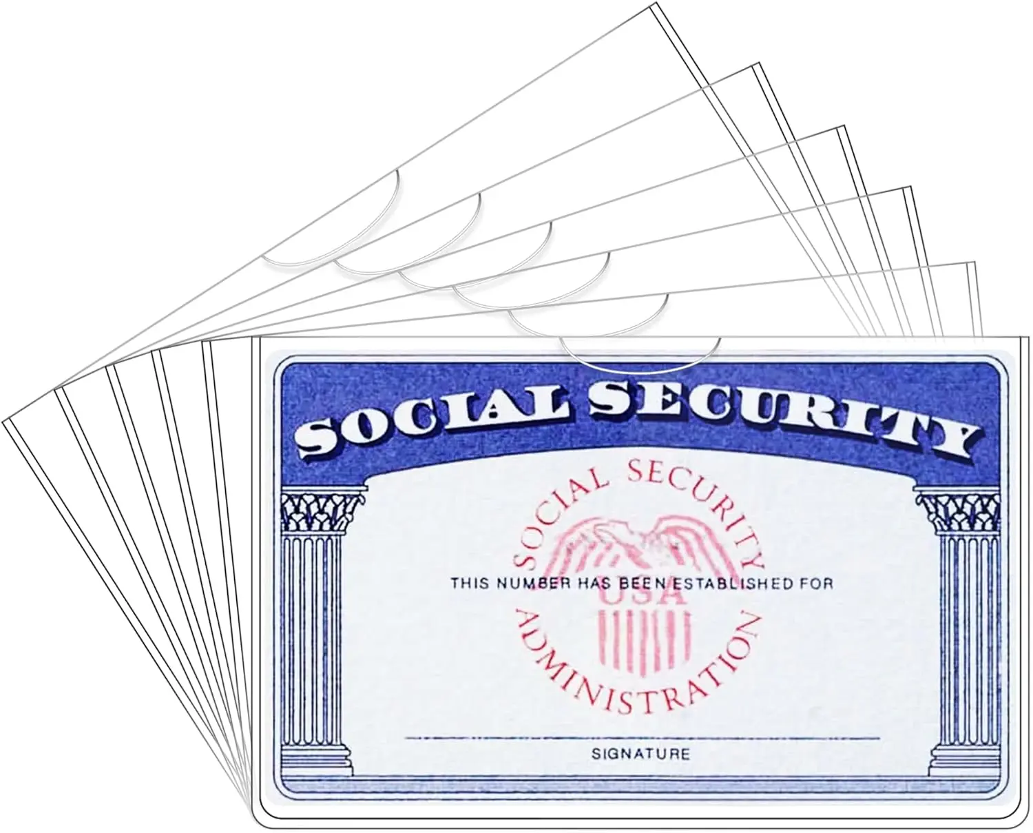 10 Pack Card Protector Social Security, Medicare, Credit & Driver's License Sleeve 3.8x2.32in