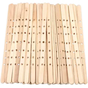 100 count Wooden Wick Holders - Candle Wicks Centering Device for Large & Multiwick Candles.