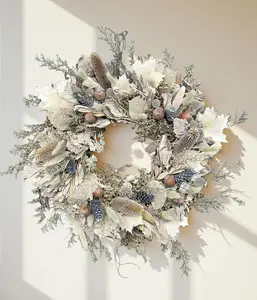White Solstice Dried Floral Wreath