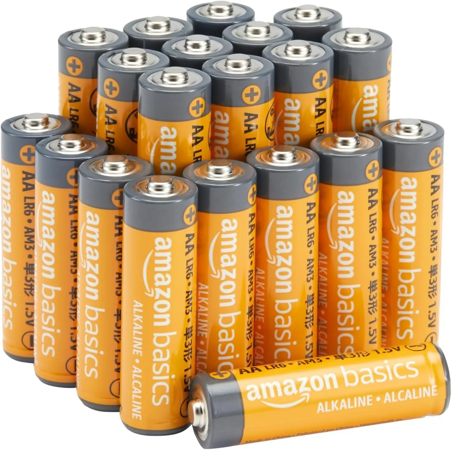 20-Pack AA Alkaline Batteries (1.5V) – Long-Lasting 10-Year Shelf Life, Anti-Leak Everyday Power for Toys, Remotes, Flashlights & Household Devices