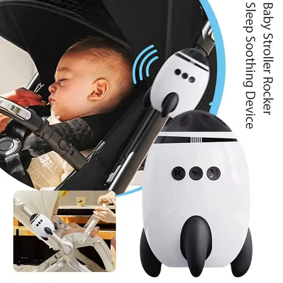 Baby Rocking Chair, Newborn Baby Vibration Soother, Gentle Shaking for Any Stroller, Noise Machine, 11 Sounds, Adjustable Speed, Sleep Aid