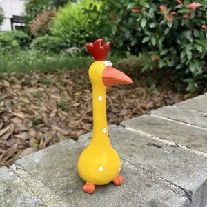 Cute Fun Creative Polka Dot Rooster Resin Statue, Animal Garden Decor, Exterior Decorative Statues, Exterior Decorative Garden Sculptures, Perfect for Home & Outdoor Spaces, Enhance Your Yard or Balcony, Garden Accessories