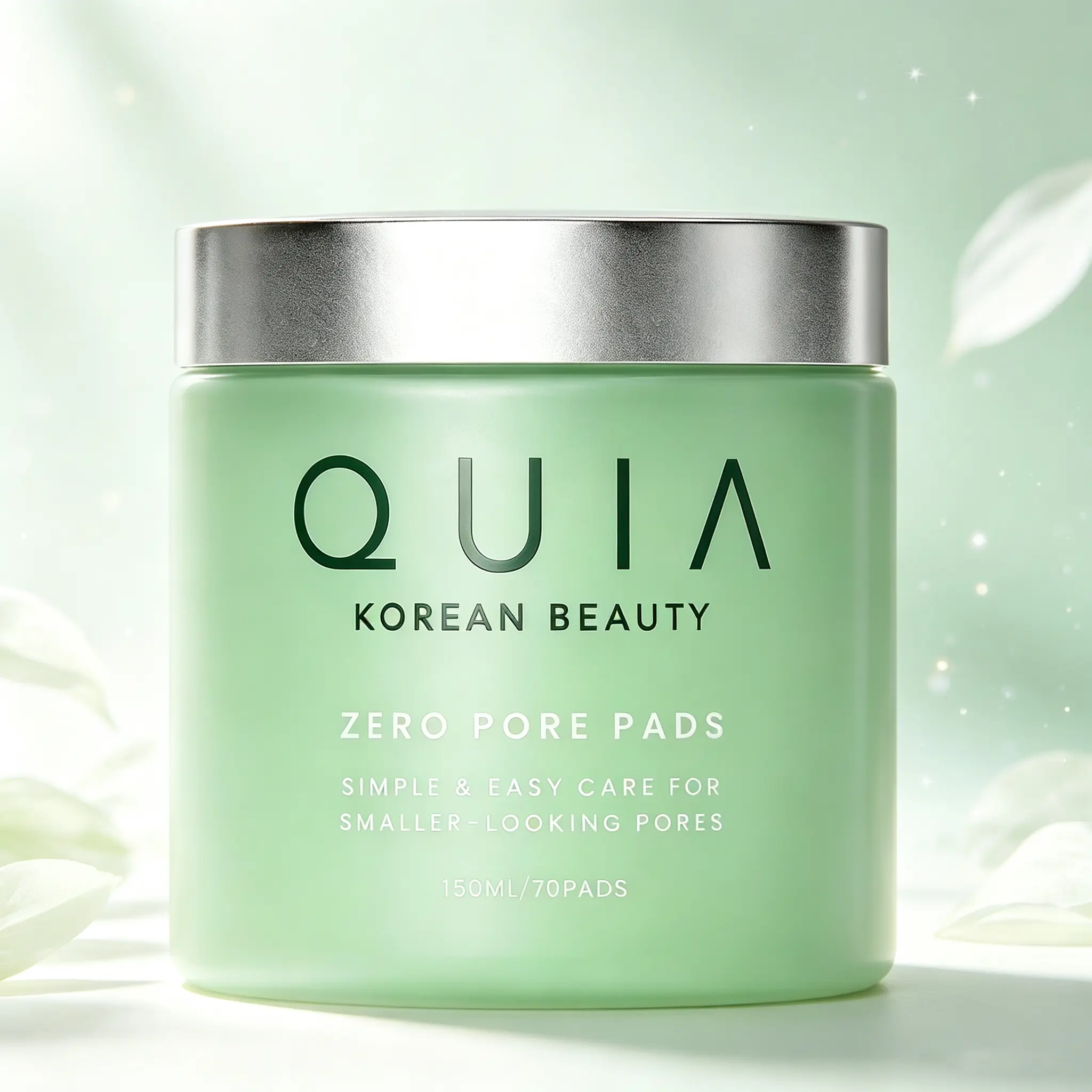 QUIA Dual-Action Toner Pads, 70 Count Korean Textured Cotton Pads with Gentle PHA Exfoliation for Sensitive Skin, Hydrating Pore-Minimizing Toner Pad to Clear Blackheads & Blemishes