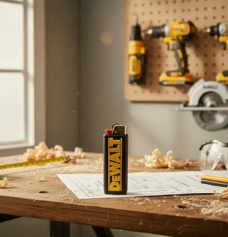 DEWALT Inspired 3D-Printed Bic Lighter Case (2 pack) with Iconic Logo Perfect Gift for DEWALT Tool lovers