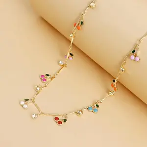 Dripping Cherry Necklace for Women - Stylish Choker Necklace - Trendy Cherry Pendant Choker