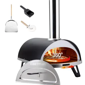 Cartman 12'' Wood Fired Portable Pizza Ovens & Pizza Peel & Pizza Cutter & Pellet Shovel