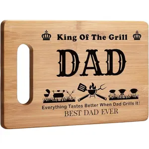 Summer Gift Grill Grilling Gifts for Dad, BBQ Cutting Board, King Of The Grill,Best Dad Ever Gift For Father