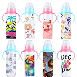 Sublimation Ready Stainless Steel Vacuum Insulated Water Bottles - 24-Pack 8oz Anti-Leak Leak-Free Sublimation Vacuum Flasks, Double-Wall, Classic Portable, USA Warehouse, for Feeding Travel