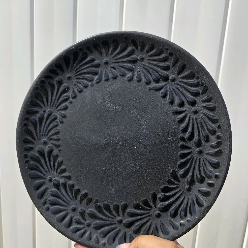 Black Talavera Plate Set