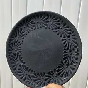 Black Talavera Plate Set