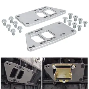 for LS Swap Motor Mounts Adapter Plates -Universal Swap Bracket Small Block LS ConversionAdjustable Fit for LS1 LS3 LS2 LQ4 LQ9 LS6 L92 L99L33 LR4 Billet Aluminum for SBC Vehicle to LSEngine