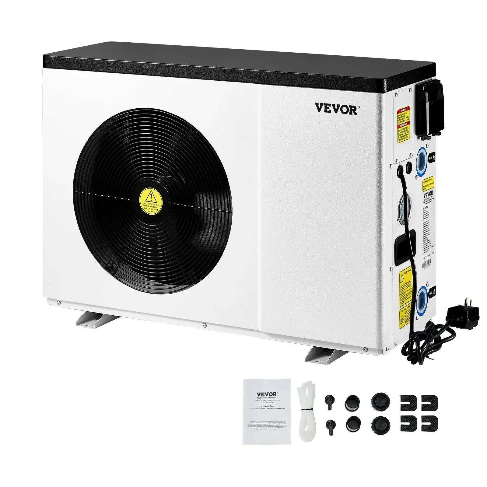 【SummerFinds】VEVOR Electric Pool Heat Pump,  22250 BTU, Pool Heaters for 3171-6605GAL Above and In Ground Pools, Low Noise, Heating and Cooling Highly Efficient & Energy-Saving Pool Water Heater AC120V 60Hz