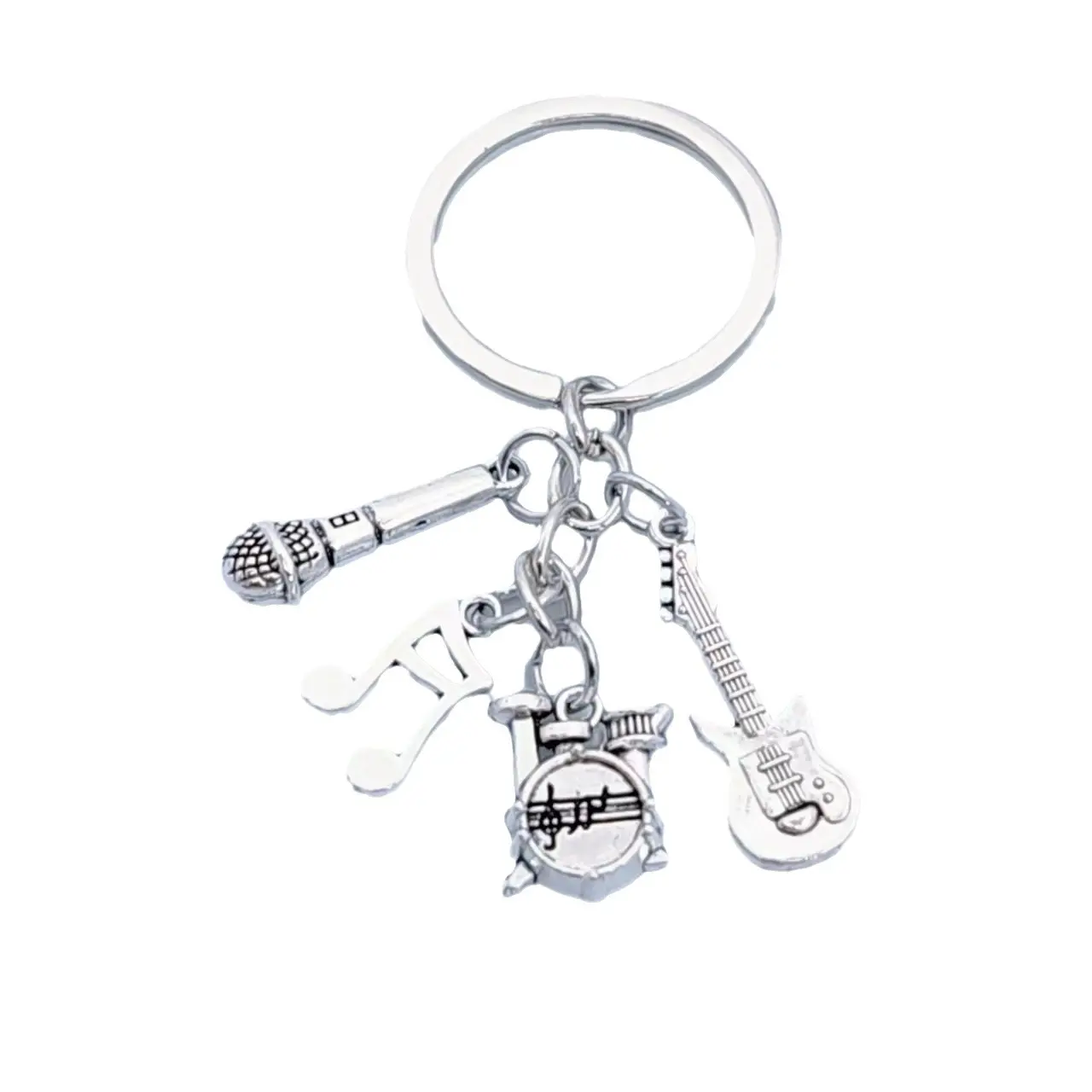 Mini Instrument Keychain Pendant Note Guitar Keyring Key Chain Car Drum Keychains Gift For Music Enthusiast Fan Gifts K5315