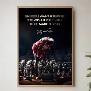 Michael Jordan GOAT Poster, Basketball Legend Wall Art, Sports Icon Print for Game Room, Office, or Gym, Motivational Decor for Athletes [UNFRAMED]