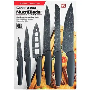 Granitestone Nutriblade Professional Chef Kitchen Knife Set - 6 Piece