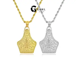 GGIRL Pentagonal Initial Necklace: 18K Gold-Plated Letters A–Z, Retro-Chic Fashion Pendant Necklace (Unisex), a Classic and Versatile Gift for Holidays, Birthdays, and Anniversaries