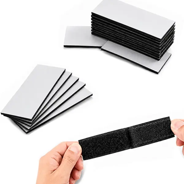 100 Pcs Drill-Free Stick Universal Hook Velcro Tape, Self-Adhesive Double-Sided Mounting Strips for Full Coverage on Smooth Surfaces, Ideal for Picture Hanging, Dorm Storage, Home Office Use