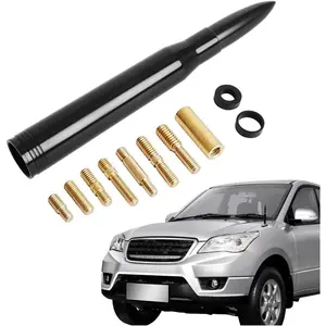 Car Bullet Antenna Universal Vehicle Truck Replacement Antenna, Car Radio Antenna, Cool Car Accessories Widely Compatible with Most Cars, Trucks, and SUVs (Black)