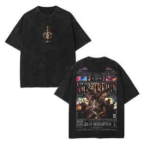 Elden Ring, Seekers of Redemption Nightreign Graphic T-Shirt, Elden Ring Game Shirt, Menswear Collar Cotton Fabric Seamless Tshirt Streetwear apparel 90s graphic tees, Menswear Fitted Top Soft cotton man unisex casual gift
