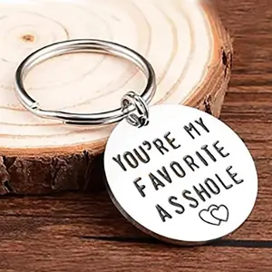 Stainless Steel Keychain, I Love You Most Letter Decoration, Heartfelt Message, Family Friend Memorial Gift, Durable Stainless Accessory