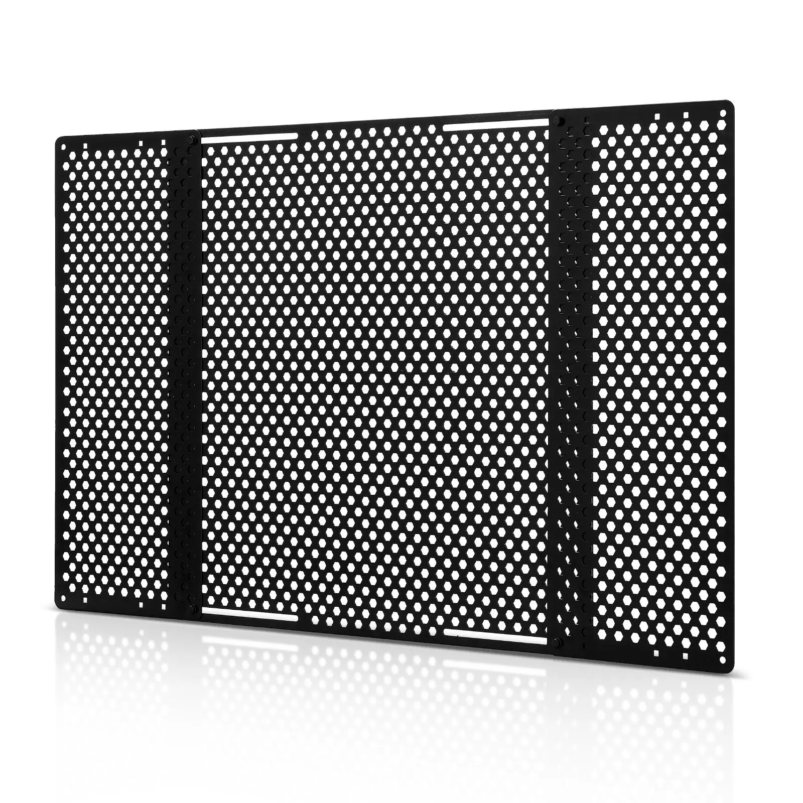 【BackToSchool】VEVOR Full Iron Steel RV Screen Door Protector, Baked Paint Finish Anti-Rust Single Unit, 22-31.5 Inches Adjustable Grille, Airflow Honeycomb Holes Enhances Airflow, Easy Installation, Pet Protection for RV Entry Doors