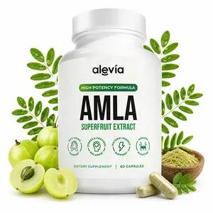 Organic Amla Capsules 1000mg, Organic Indian Gooseberry Fruit Supplement for Antioxidant, Energy & Digestive Support, Ayurvedic Wellness Formula, 60 Capsules