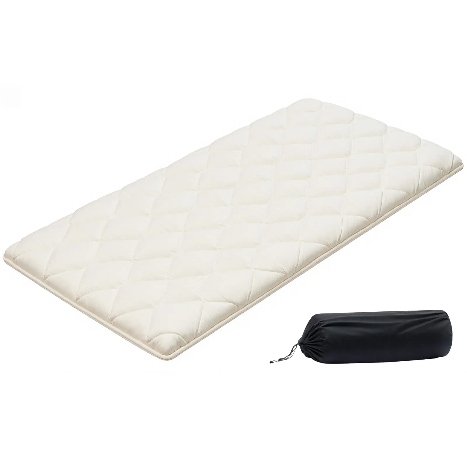 【SummerFinds】VEVOR Japanese Tatami Mat, Twin Size Foldable Japanese Tatami Mattress, Futon Mattress with Storage Bag & Fastener, 9-Layer Floor Mat for Sleeping, Dormitory, Meditation, Yoga, 80 x 39 x 2.5 in, White