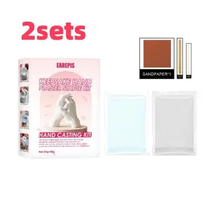 2 Sets of Couple's Hand Casting Kit | Complete Sculpting & Casting Powder Set, Perfect for Anniversaries, Mother's Day, Fun Date Nights, Handmade Gifts for Women & Men, Valentine's Day, Christmas - No Electricity Required