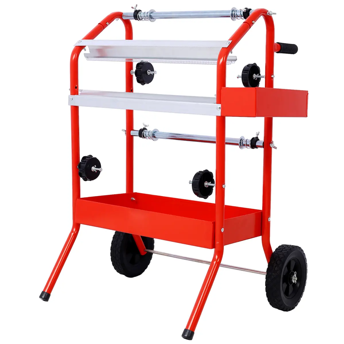 Mobile 18" Multi-Roll Masking Paper Machine with Storage Trays - Indoor & Outdoor Decoration Spray Paint Masking Auto Body Paint & Repair Shop Prep