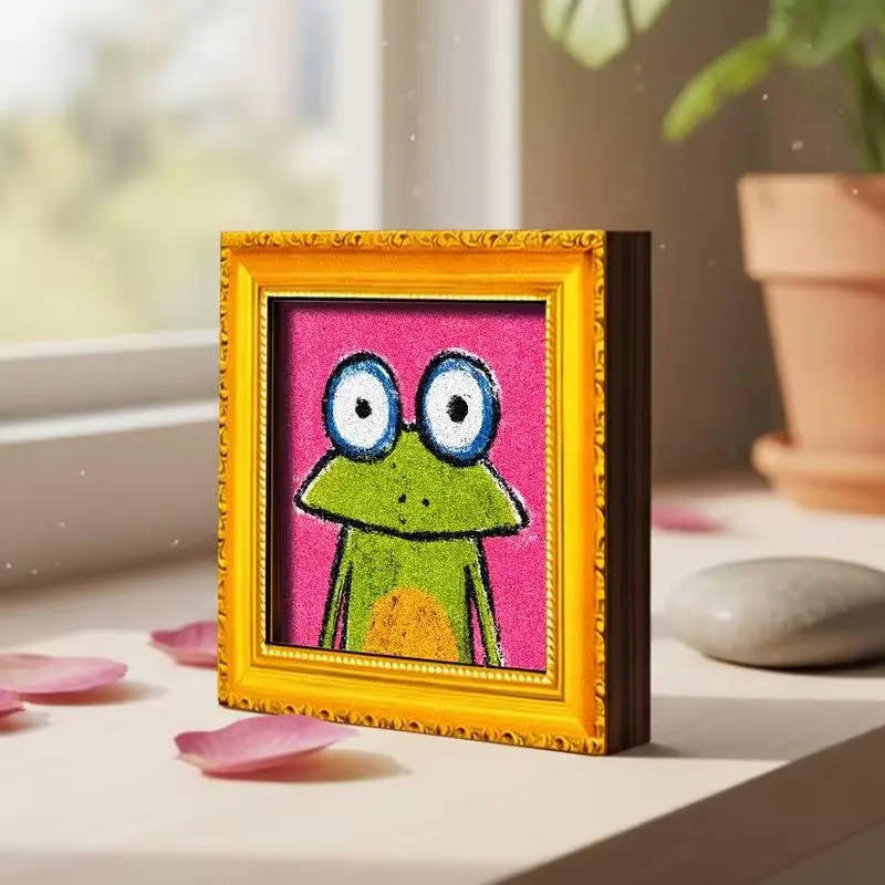 Funny Frog Fridge Magnet,green frog Retro magnetic photo frame,refrigerator decor magnet,kitchen decor gift,novelty fun kitchen decor