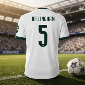 Real Madrid Jude Bellingham #5 Home Jersey 2026/27 – Unisex White  Soccer Shirt, Fan Match Day Top