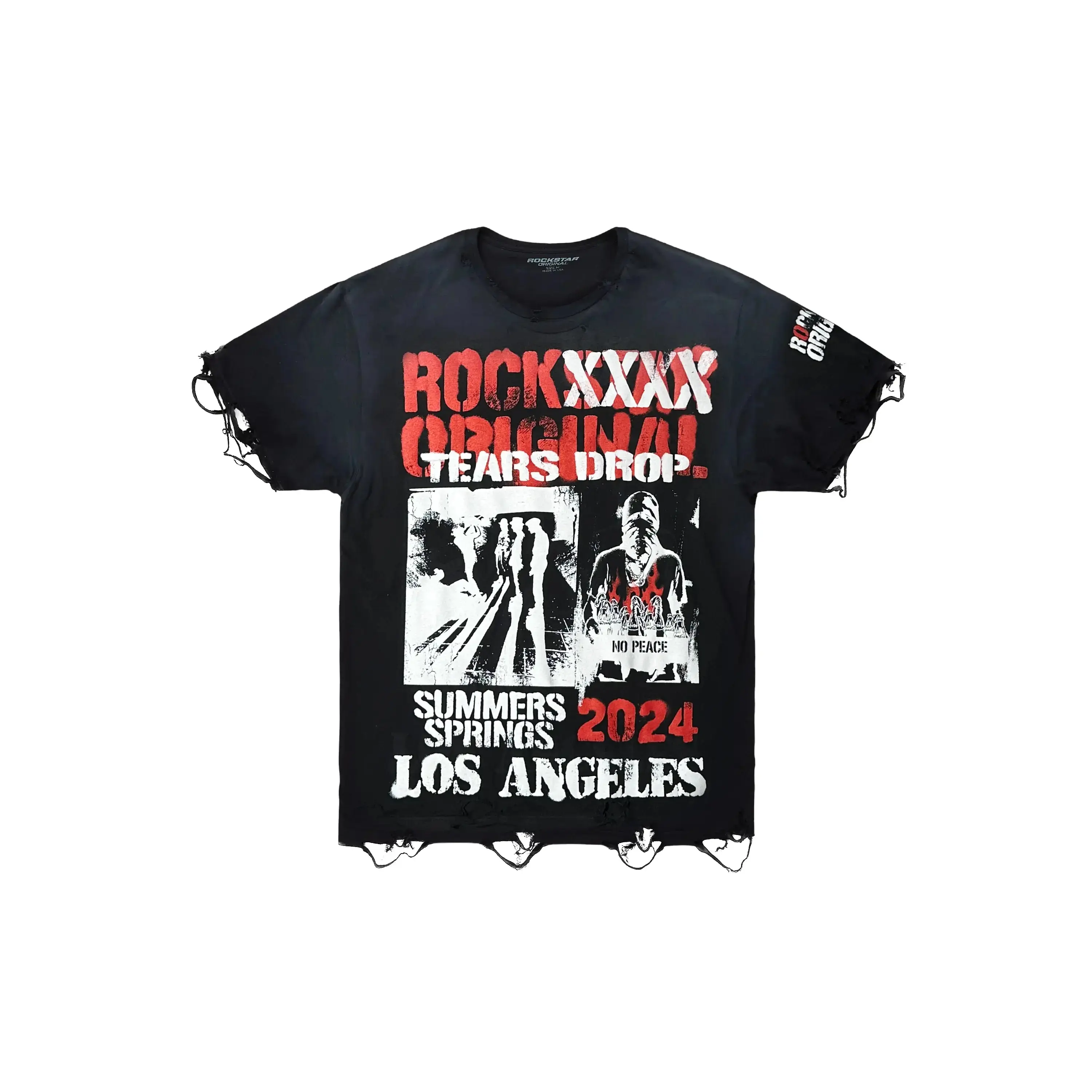 Omer Black Oversized Graphic T-Shirt