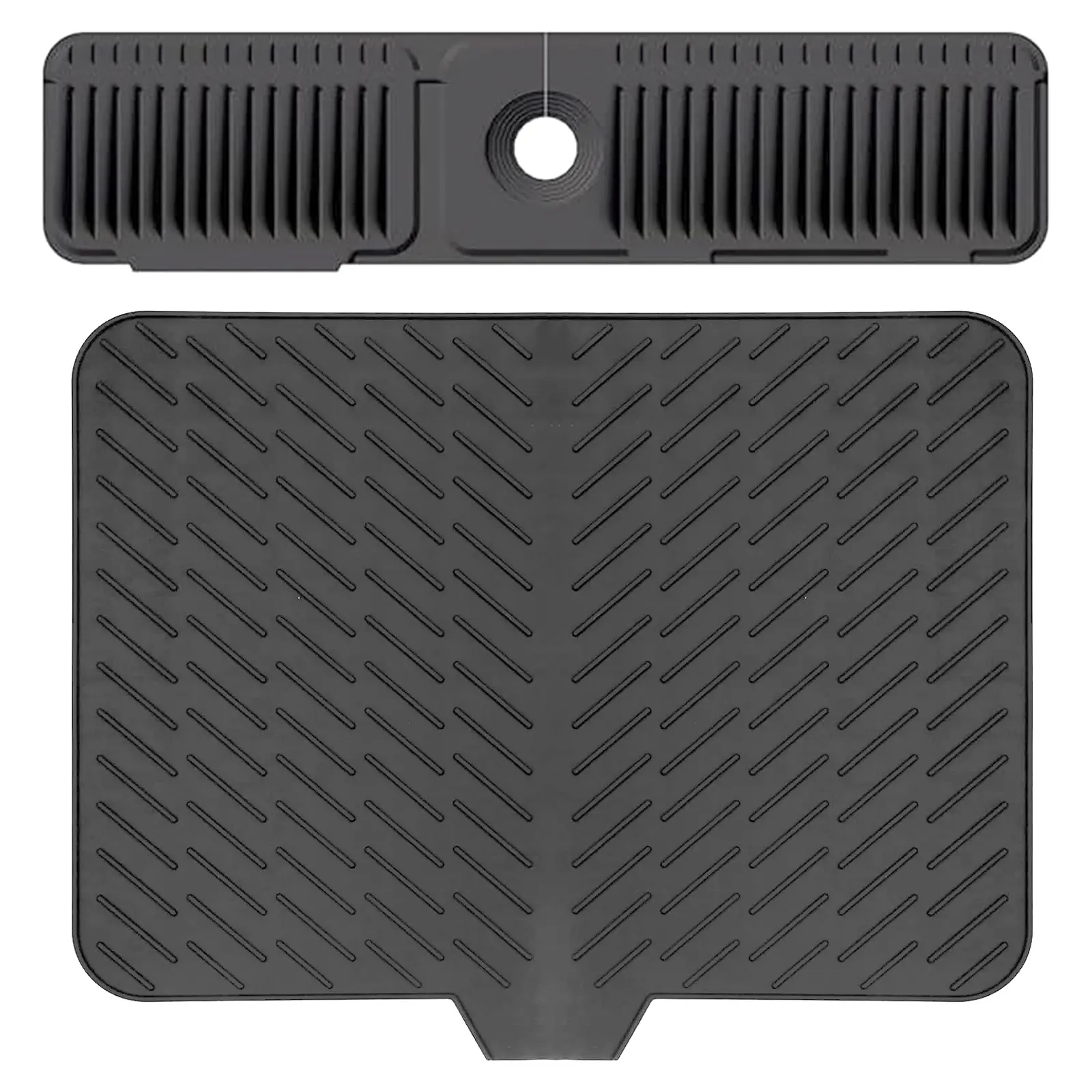 1 piece, silicone draining mat, kitchen sink draining mat, faucet splash guard mat, kitchen sink protector mat, 7° slope automatic drainage, easy to clean, ideal gift for Father’s Day, Mother’s Day, anniversaries, and birthdays Water Proof