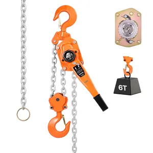 VEVOR Manual Lever Chain Hoist, Summervibes,Summervibes, 6T 13200LBS Capacity Heavy Duty Come Along, 10FT Lift G80 Alloy Steel Chain With Dual Pawl Mechanical Brake,360°Rotating Hooks, for Warehouse Construction Garage