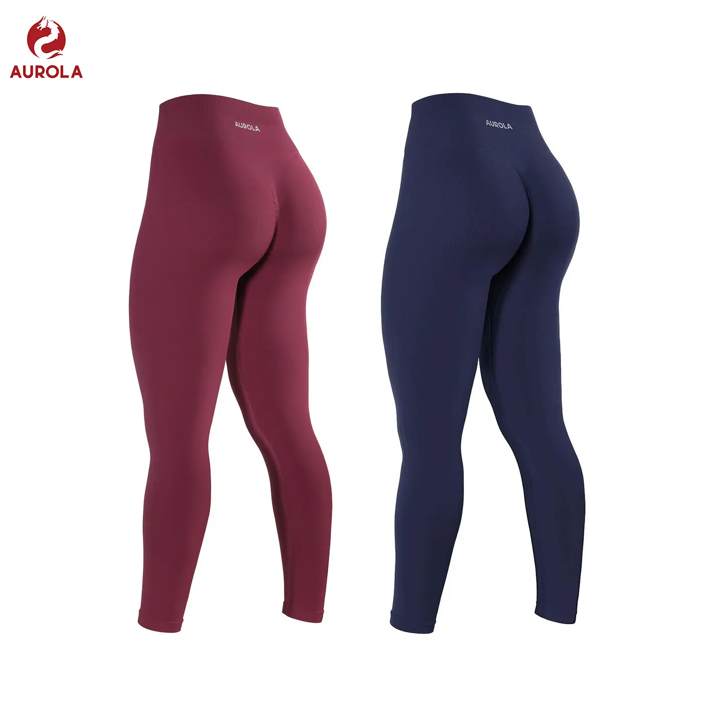 AUROLA Power 2 Piece Leggings Set for Women Seamless Scrunch, Tummy Control, Squat Proof Active Pants summerwins