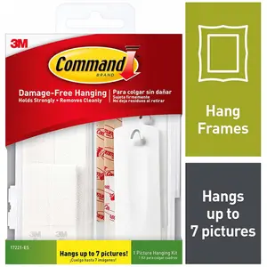 3M 5018893 Command White Foam Picture Hanging Set - Pack of 16
