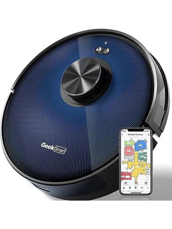Geek Smart L7 Robot Vacuum Cleaner and Mop, LDS Navigation, MAX 2700 PA Suction, Wi-Fi Connected APP, Selective Room Cleaning Ideal for Pets and Larger Home