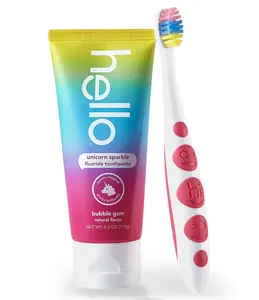 hello kids unicorn toothpaste + toothbrush hello kids unicorn toothpaste + toothbrush