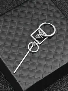 1pc Unique Geometric Design Pendant Earrings | 18K Golden Plated, 304 Stainless Steel, Suitable for Men and Women